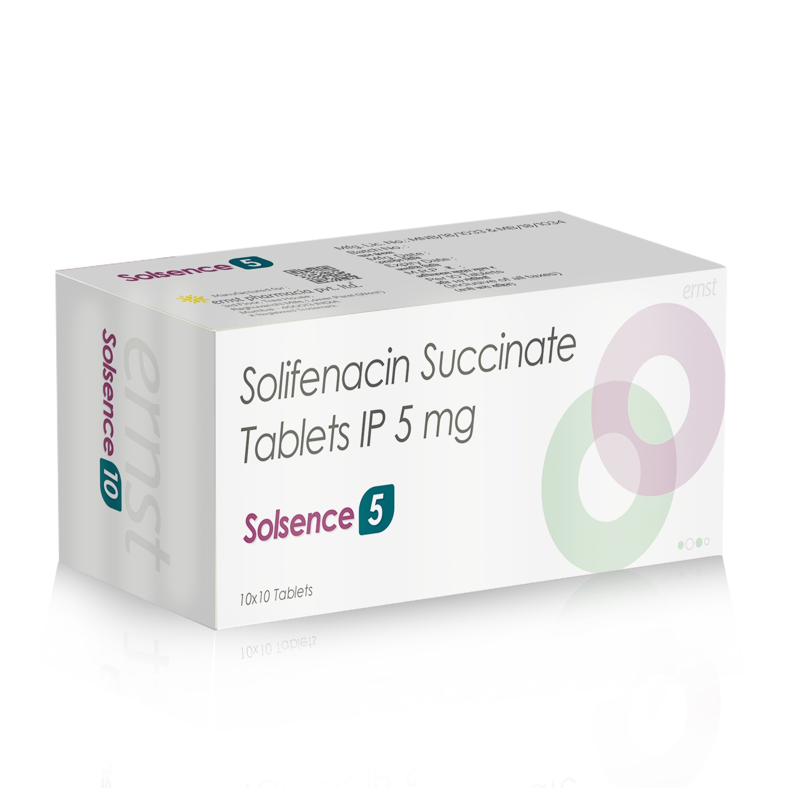 Solifenacin Succinate Tablets IP 5 Mg - SOLSENCE 5 Tablets - Ernst Pharmacia