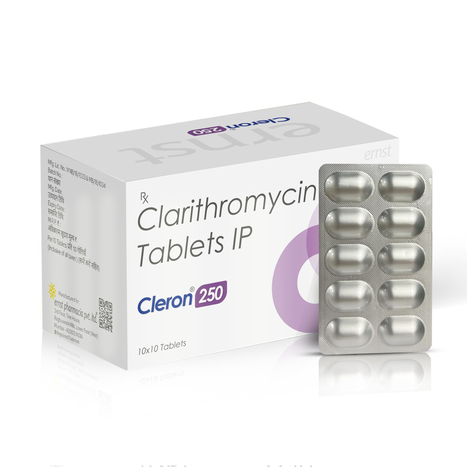 Clarithromycin Tablet IP 250 Mg