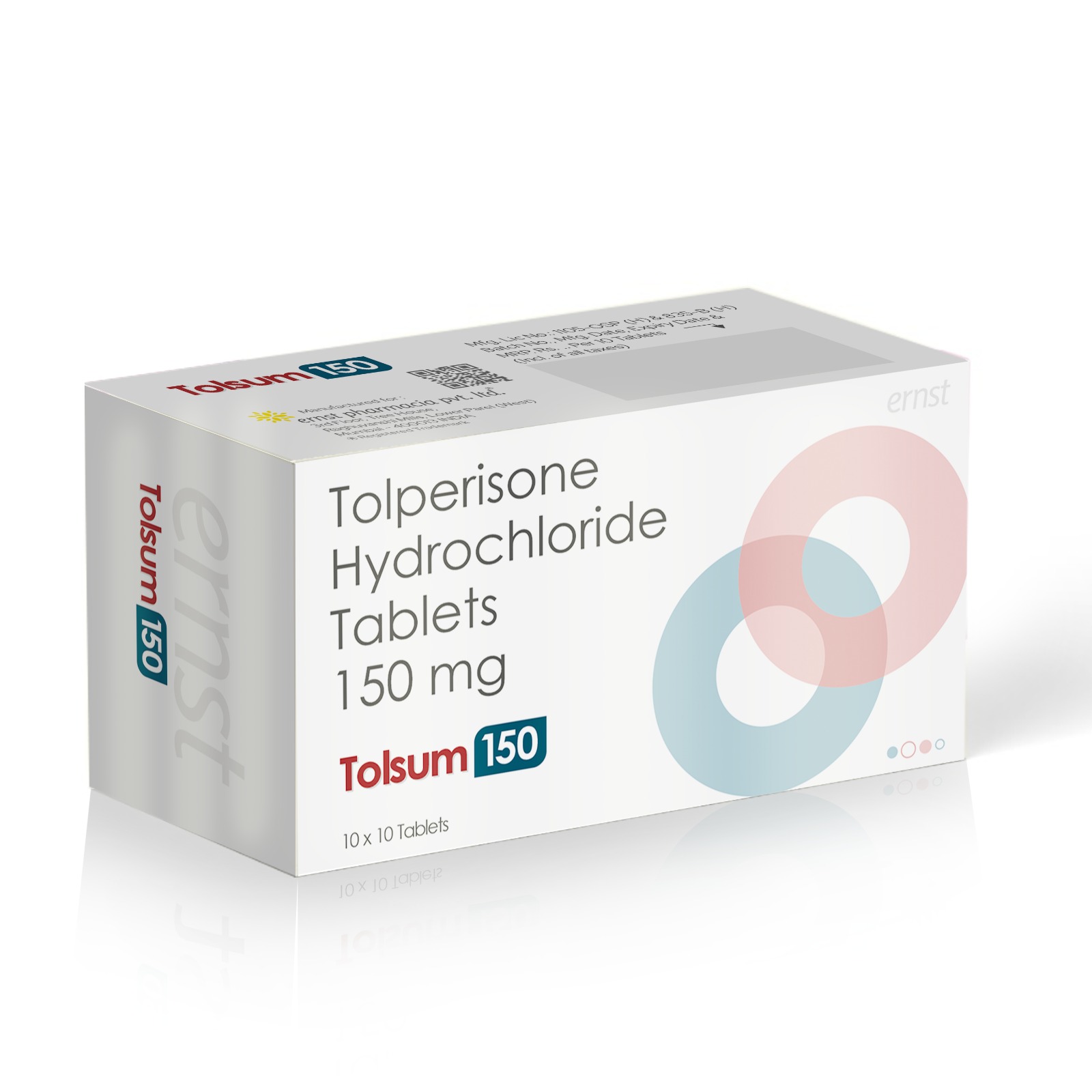 Tolperisone Hydrochloride Tablets 150 Mg - TOLSUM 150 Tablets - Ernst Pharmacia