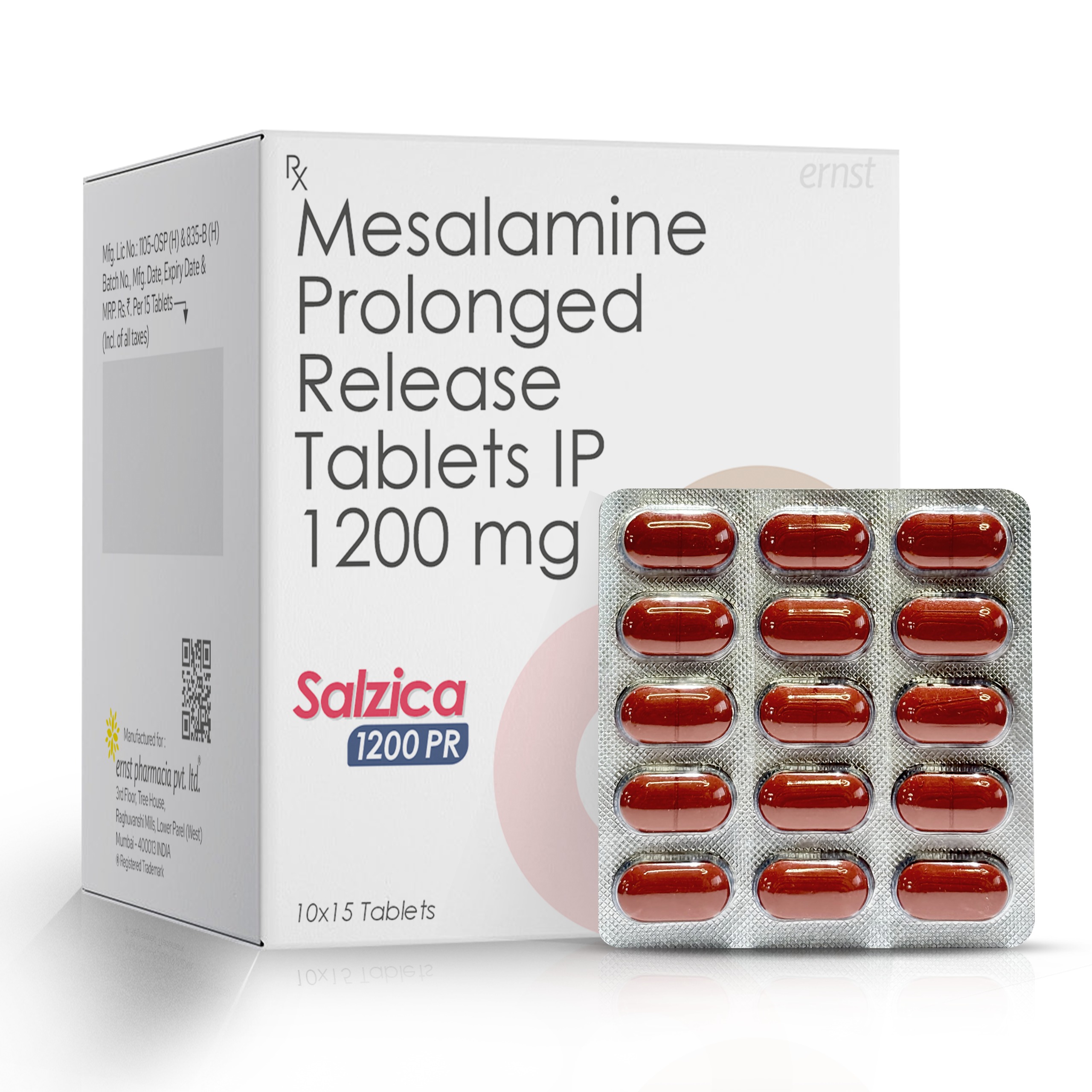 Mesalamine Prolonged Release Tablets IP 1200 Mg