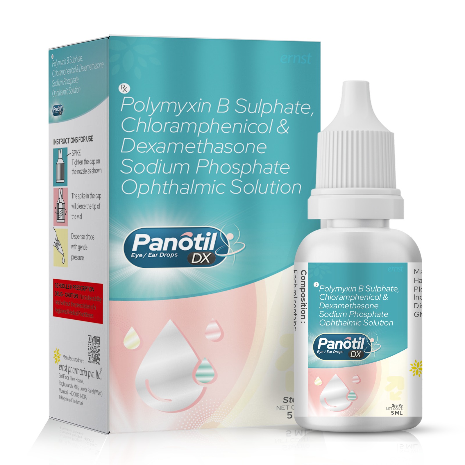 Polymyxin B Sulphate + Chloramphenicol + Dexamethasone Sodium Phosphate + ophthalmic solution