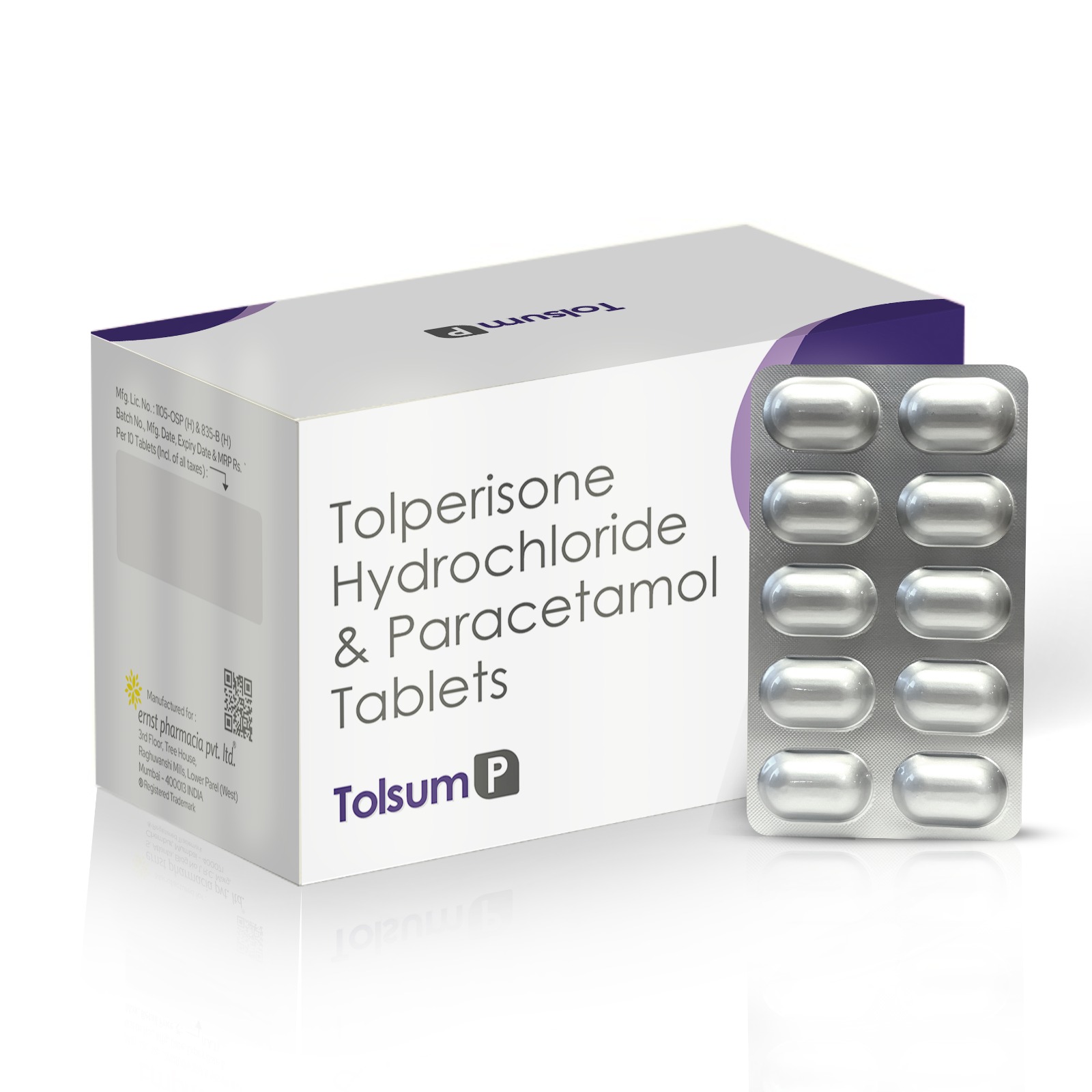 Tolperisone Hydrochloride & Paracetamol Tablets