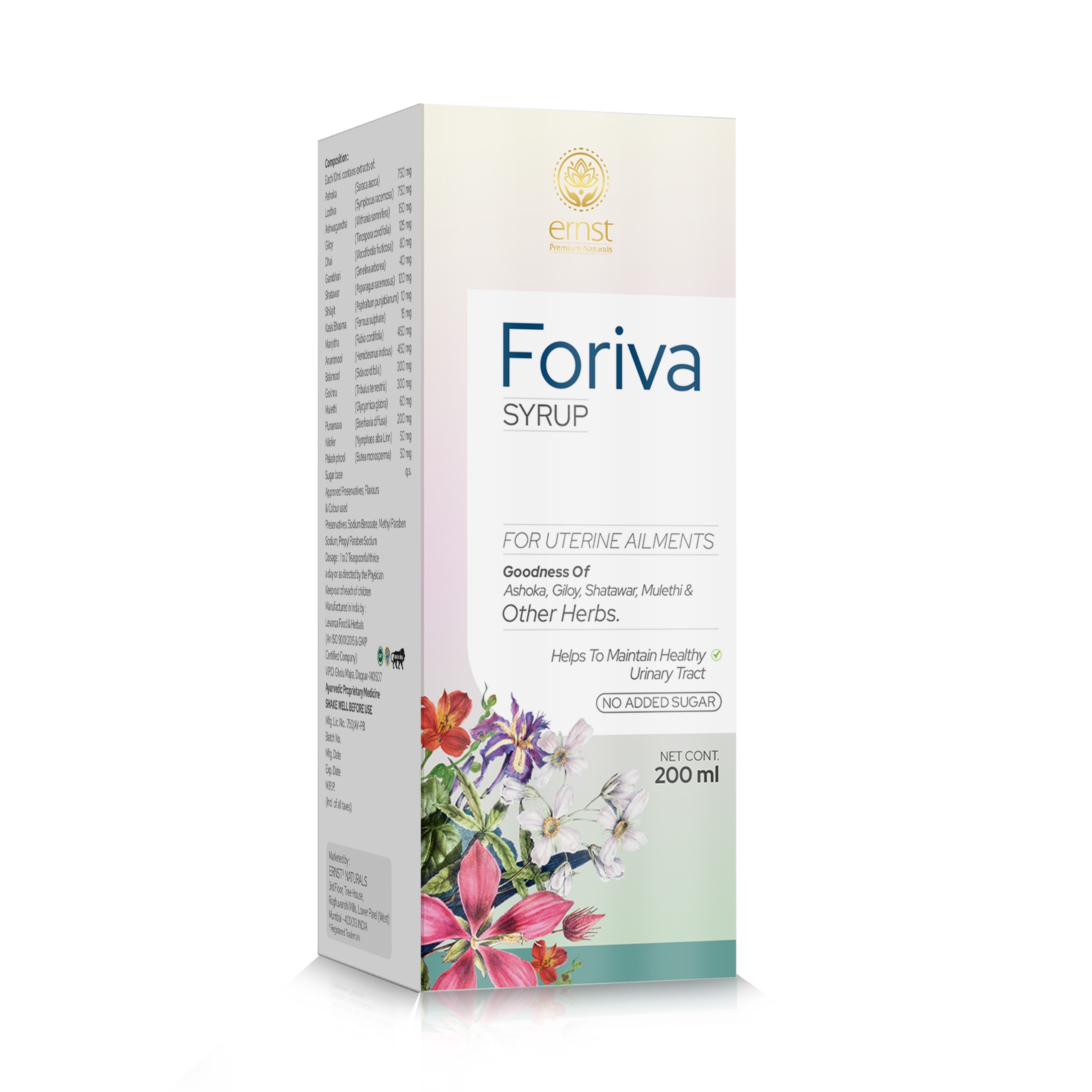 FORIVA Ayurvedic Uterine Syrup - Ernst Pharmacia