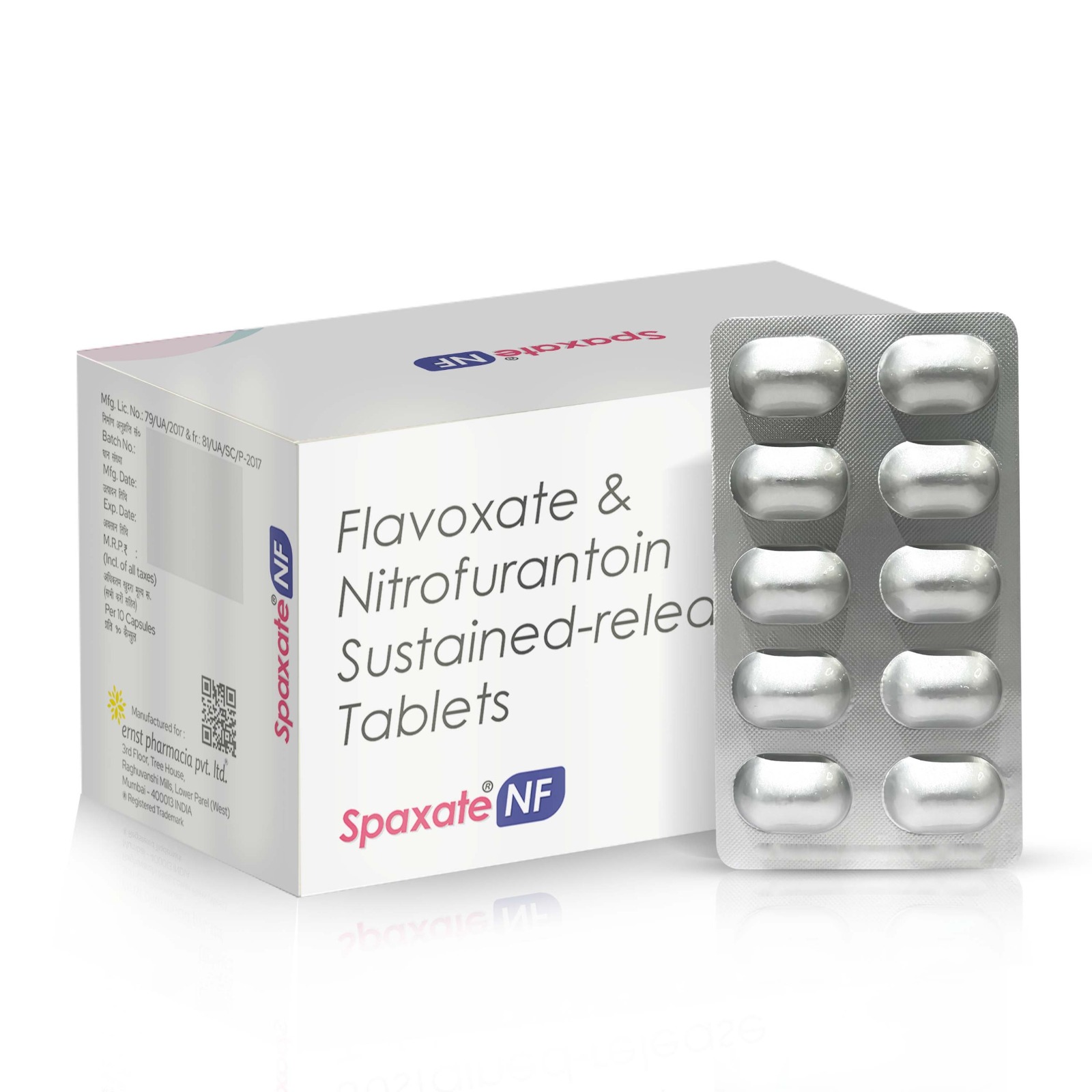 Flavoxate & Nitrofurantoin Sustained Release Tablets