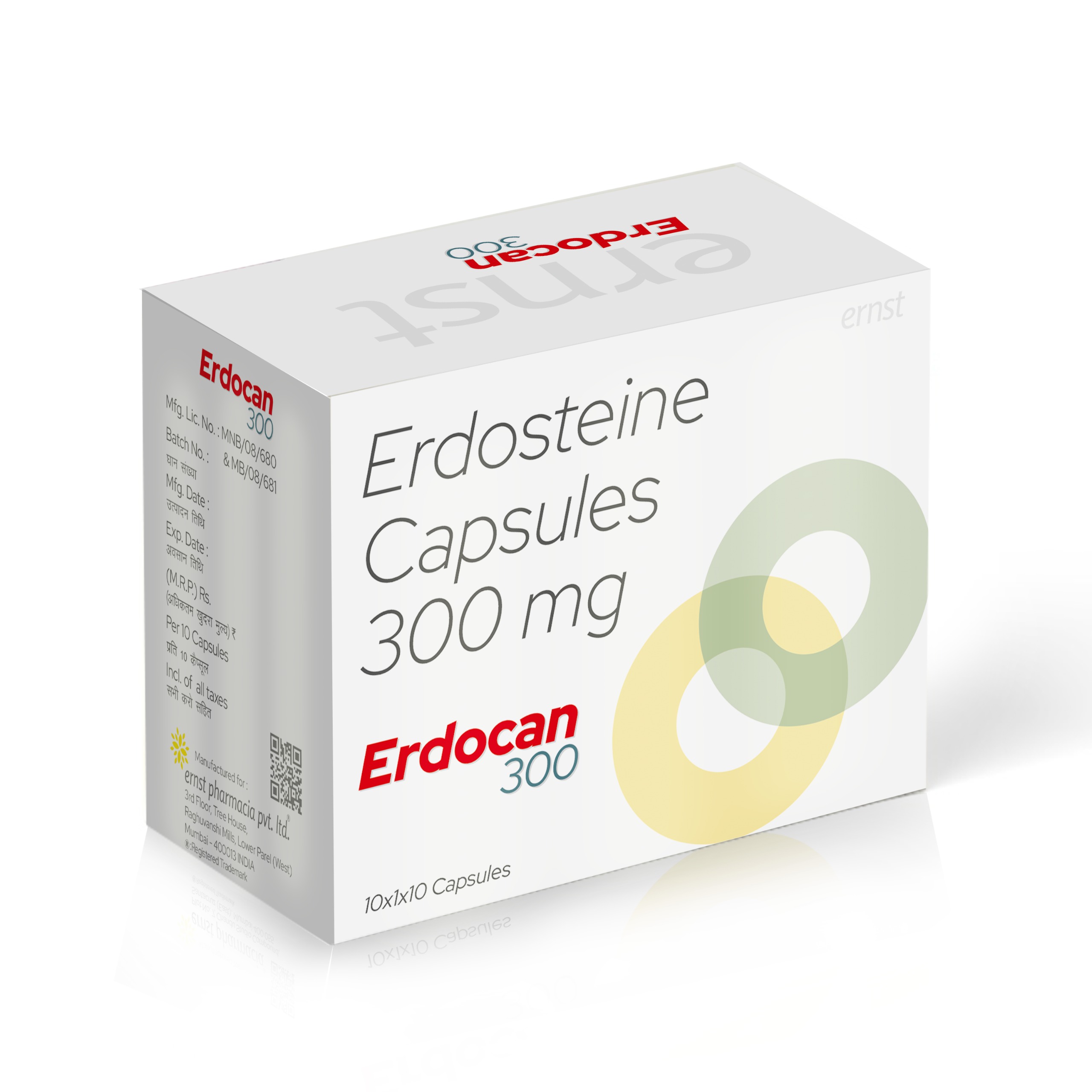 ERDOCAN 300 Capsules - Ernst Pharmcia