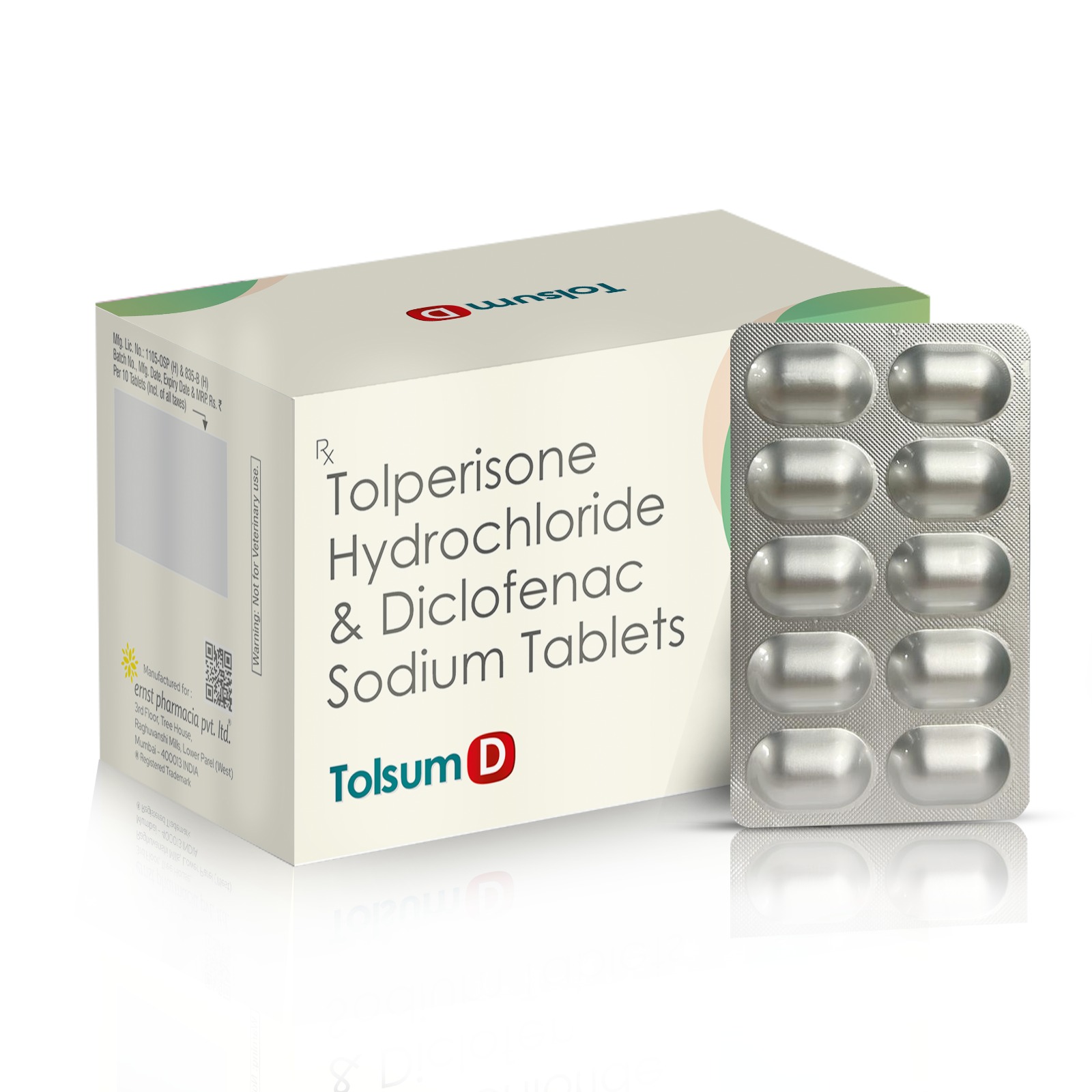 Tolperisone Hydrochloride & Diclofenac Sodium Tablets