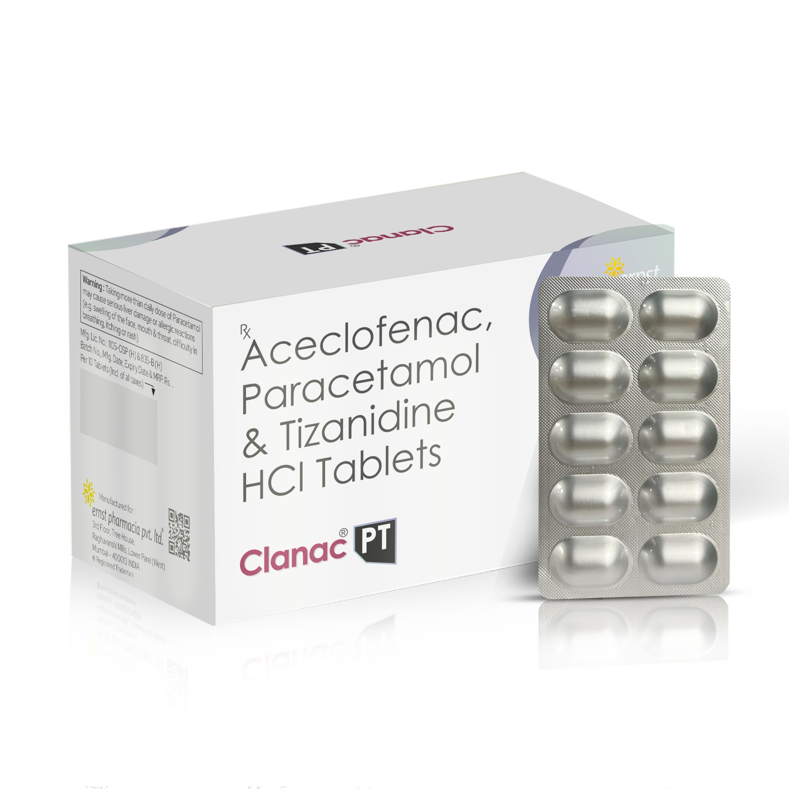 Aceclofenac Paracetamol & Tizanidine HCl Tablets